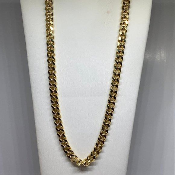 Necklace Yellow Gold, Miami Cuban Link Necklace - Picture 5 of 9